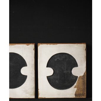 分銅紋 漆喰戸 小2枚1組　W049 