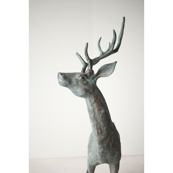 銅製 牡鹿置物　M299 