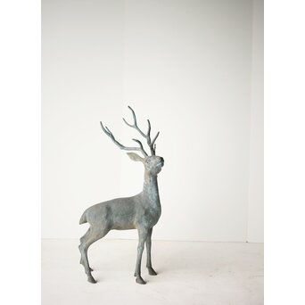 銅製 牡鹿置物　M299