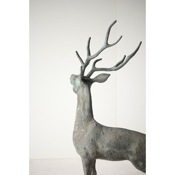 銅製 牡鹿置物　M299 