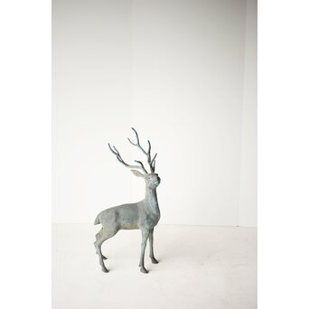 銅製 牡鹿置物　M299 