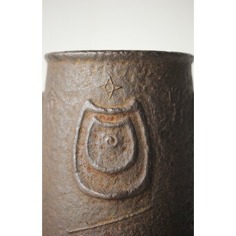 南部名工 鈴木盛久 魚紋鉄花瓶　M300 