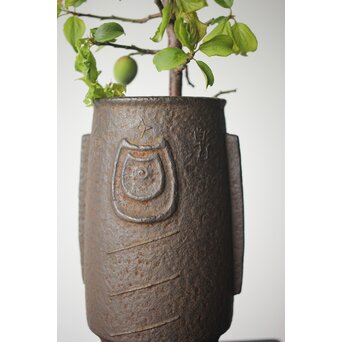 南部名工 鈴木盛久 魚紋鉄花瓶　M300 