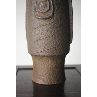 南部名工 鈴木盛久 魚紋鉄花瓶　M300 