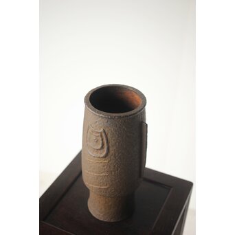 南部名工 鈴木盛久 魚紋鉄花瓶　M300 