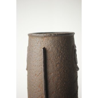 南部名工 鈴木盛久 魚紋鉄花瓶　M300 