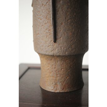 南部名工 鈴木盛久 魚紋鉄花瓶　M300 