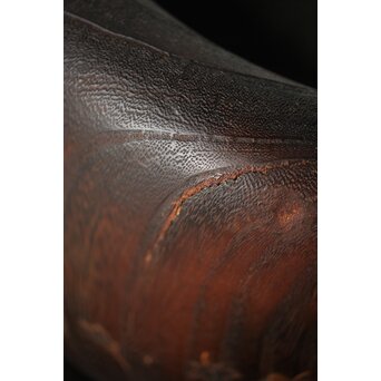 鹿と灯籠の蒔絵桐火鉢　Q292 