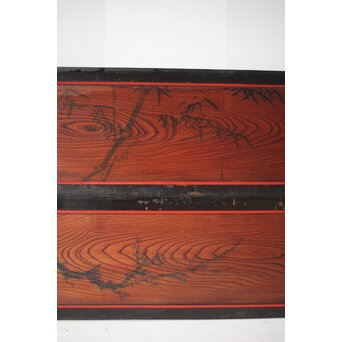 一行書横額 欅一枚板欄間 2枚1組　R0142 