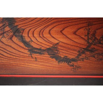 一行書横額 欅一枚板欄間 2枚1組　R0142 