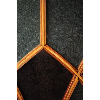 ステンドガラス調 大型ガラス窓　GD0091 押し縁でガラスを固定