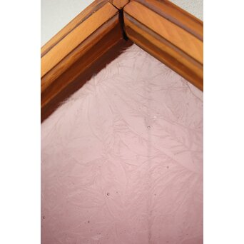 ステンドガラス調 大型ガラス窓　GD0091 珍しい　ピンクのにかわガラス