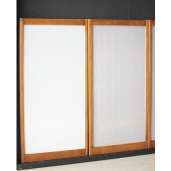 黒柿と乳白色ガラスの書院 4枚1組　R0144YD 