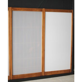 黒柿と乳白色ガラスの書院 4枚1組　R0144YD 