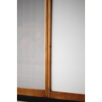 黒柿と乳白色ガラスの書院 4枚1組　R0144YD 