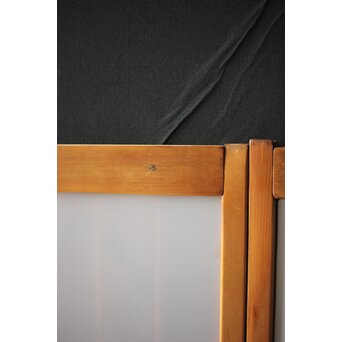 黒柿と乳白色ガラスの書院 4枚1組　R0144YD 