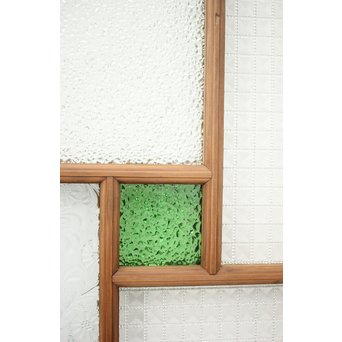 多色ガラス 中型プレスガラス戸 4枚1組　GD0092 