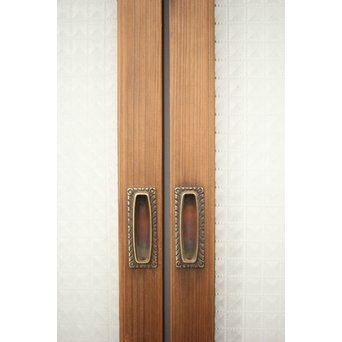 多色ガラス 中型プレスガラス戸 4枚1組　GD0092 