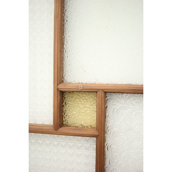 多色ガラス 中型プレスガラス戸 4枚1組　GD0092 