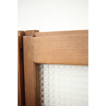 多色ガラス 中型プレスガラス戸 4枚1組　GD0092 