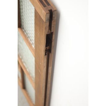 多色ガラス 中型プレスガラス戸 4枚1組　GD0092 