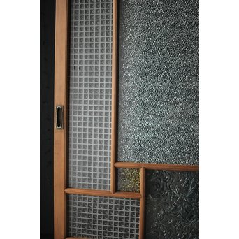 多色ガラス 中型プレスガラス戸 4枚1組　GD0092 