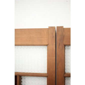 多色ガラス 中型プレスガラス戸 4枚1組　GD0092 