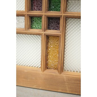 多色ガラス 中型細分プレスガラス戸 4枚1組　GD0093 