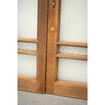 多色ガラス 中型細分プレスガラス戸 4枚1組　GD0093 