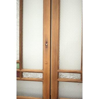 多色ガラス 中型細分プレスガラス戸 4枚1組　GD0093 