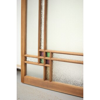 多色ガラス 中型細分プレスガラス戸 4枚1組　GD0093 