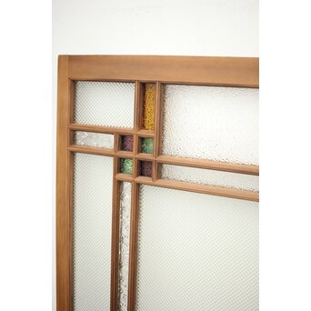 多色ガラス 中型細分プレスガラス戸 4枚1組　GD0093 