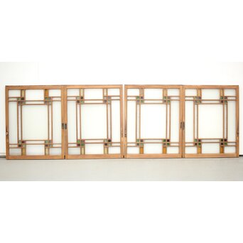 多色ガラス 中型細分プレスガラス戸 4枚1組　GD0093 B面