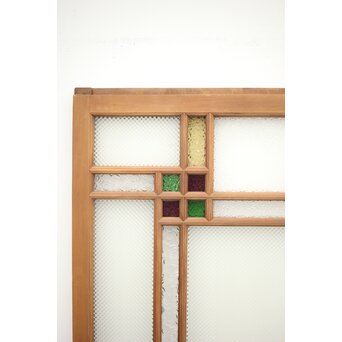 多色ガラス 中型細分プレスガラス戸 4枚1組　GD0093 