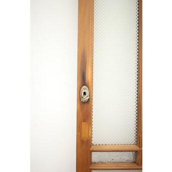 多色ガラス 中型細分プレスガラス戸 4枚1組　GD0093 