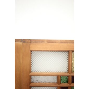 多色ガラス 中型細分プレスガラス戸 4枚1組　GD0093 