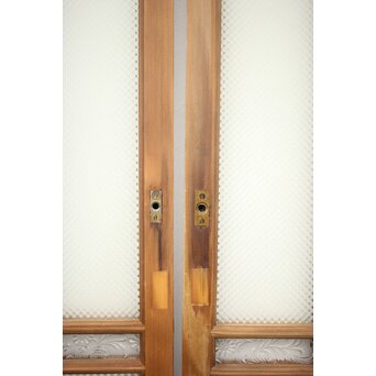 多色ガラス 中型細分プレスガラス戸 4枚1組　GD0093 