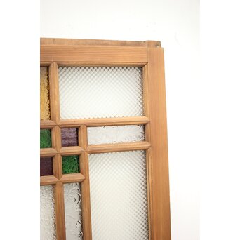多色ガラス 中型細分プレスガラス戸 4枚1組　GD0093 