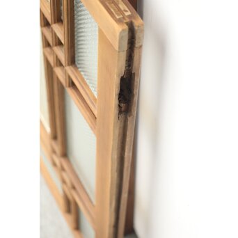 多色ガラス 中型細分プレスガラス戸 4枚1組　GD0093 