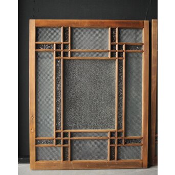 多色ガラス 中型細分プレスガラス戸 4枚1組　GD0093 