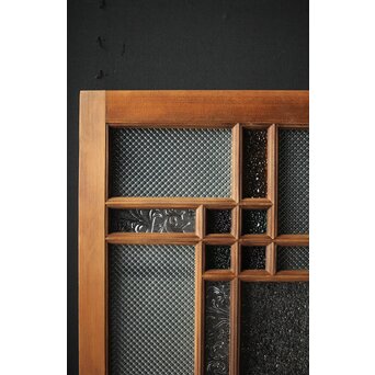 多色ガラス 中型細分プレスガラス戸 4枚1組　GD0093 