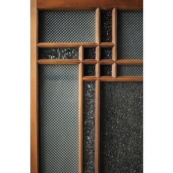 多色ガラス 中型細分プレスガラス戸 4枚1組　GD0093 