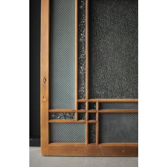 多色ガラス 中型細分プレスガラス戸 4枚1組　GD0093 