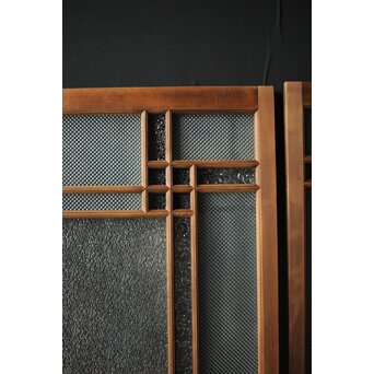 多色ガラス 中型細分プレスガラス戸 4枚1組　GD0093 