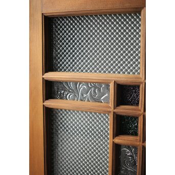 多色ガラス 中型細分プレスガラス戸 4枚1組　GD0093 