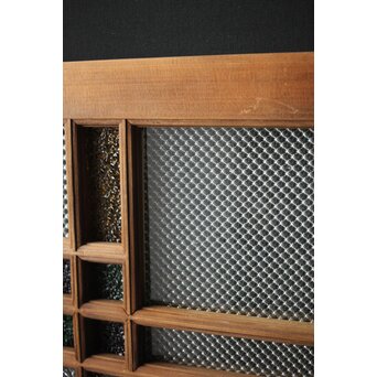 多色ガラス 中型細分プレスガラス戸 4枚1組　GD0093 