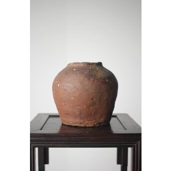 古信楽 石ハゼ種壺　P320 