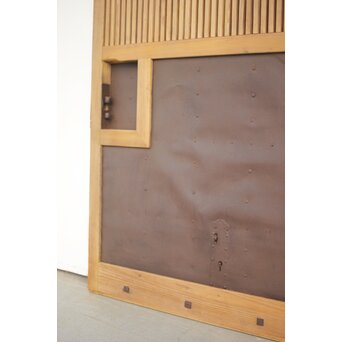 鉄金具 白木格子蔵戸　W052YD 