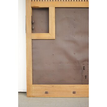 鉄金具 白木格子蔵戸　W052YD 