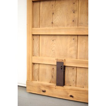 鉄金具 白木格子蔵戸　W052YD 